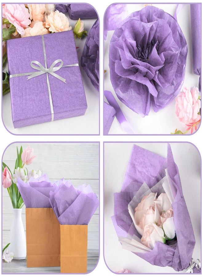 Morcheiong 70 Sheets Tissue Paper Art Gift Wrapping Paper Bulk Gift Wrapping for Holiday Crafts Decor Party Festival-Light Purple(20 x 14.5 inches /50 x 37cm) - Image 3