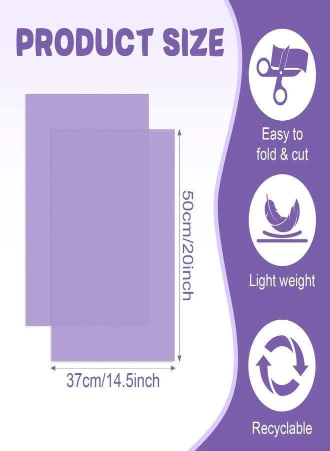 Morcheiong 70 Sheets Tissue Paper Art Gift Wrapping Paper Bulk Gift Wrapping for Holiday Crafts Decor Party Festival-Light Purple(20 x 14.5 inches /50 x 37cm) - Image 2
