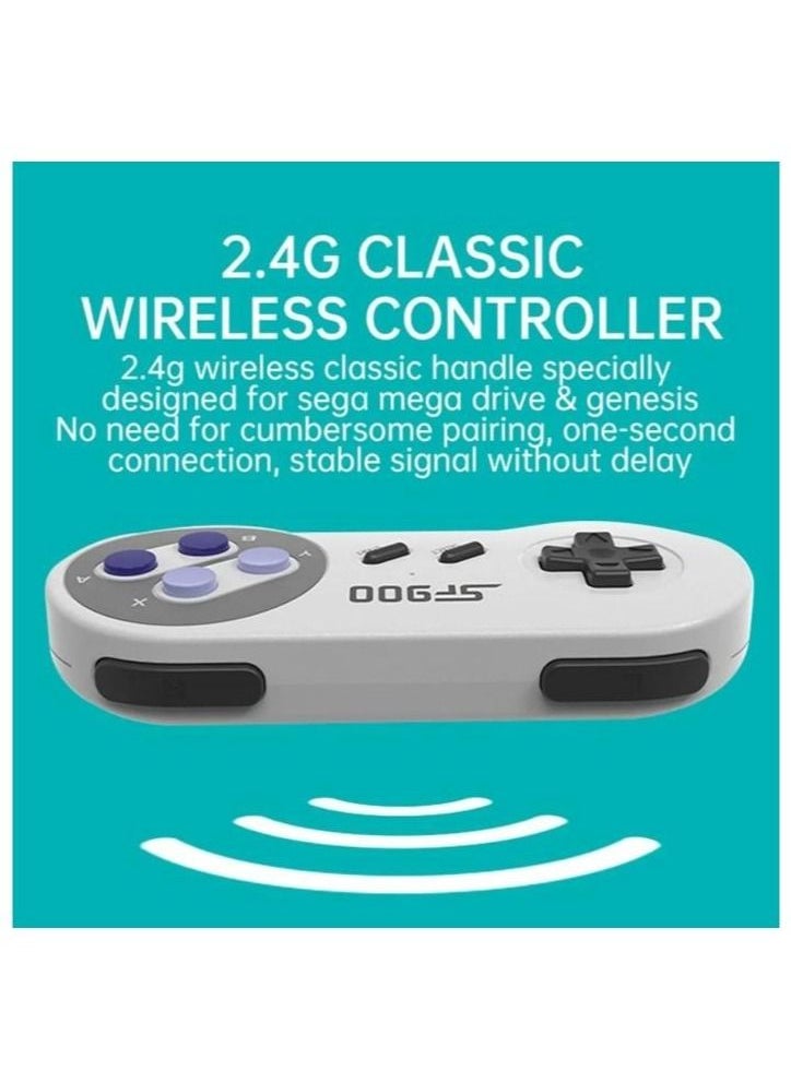 4K HD video game console, dual 2.4G wireless controllers, plug-and-play video game stick, built-in 1500 games, retro handheld game console