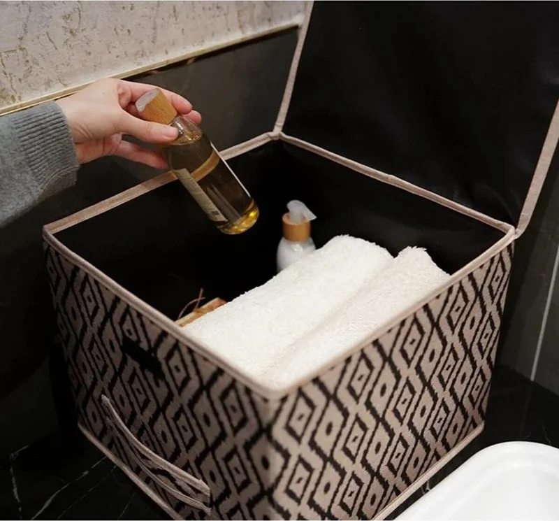 Nisahometeks 2 Pieces Multi-Purpose Box with Lid Mini Shelf Organizer