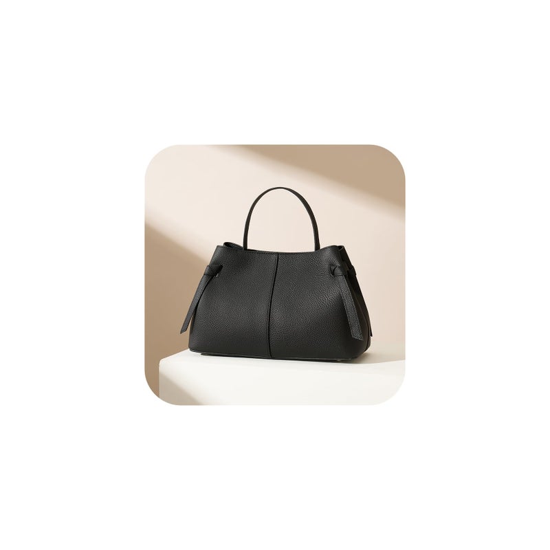 CHUNLI Designer Genuine Leather Crossbody Handbags for Women - Top Handle Satchel Purse - Work Tote Bag with Adjustable Strap - Image 1