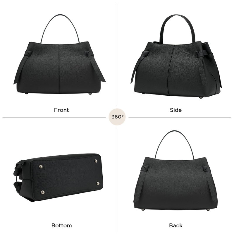 CHUNLI Designer Genuine Leather Crossbody Handbags for Women - Top Handle Satchel Purse - Work Tote Bag with Adjustable Strap - Image 5