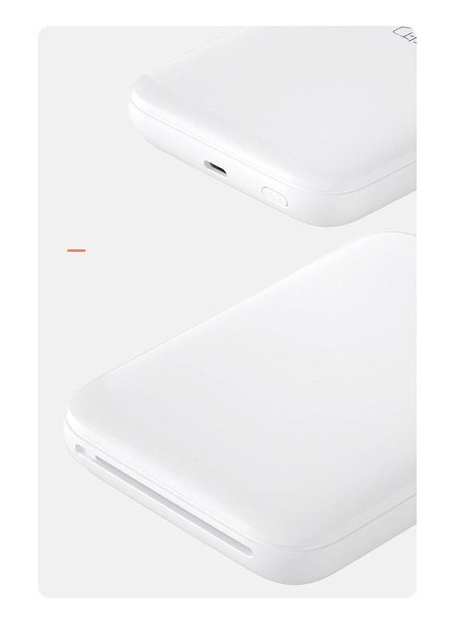 Kelesa - Portable Wireless Bluetooth Mobile Photo Mini Color Printer White with 10 pcs Photo Printing Paper - Image 1