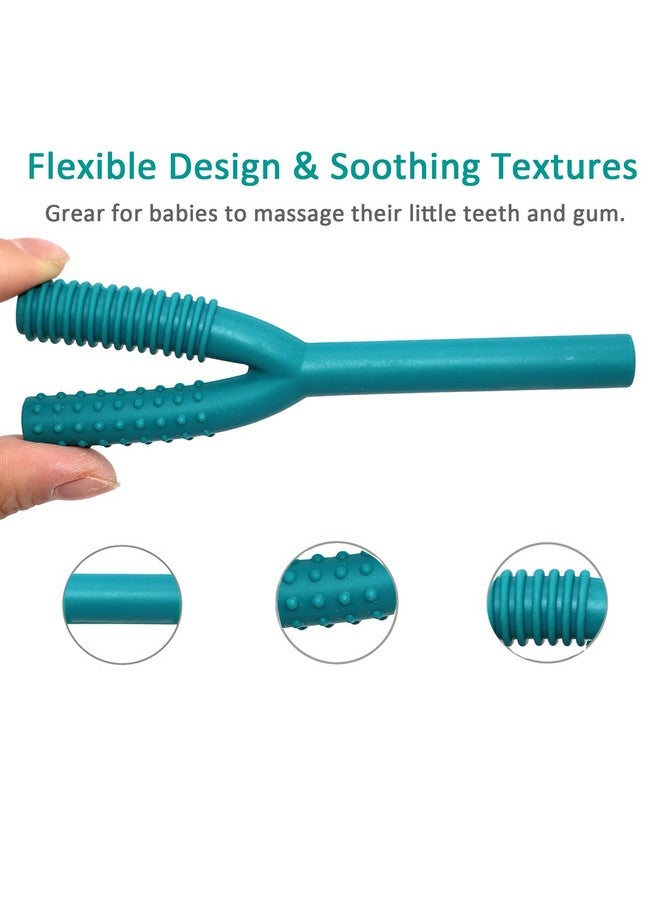 SunCore Direct Teether Tubes for Babies 3-6 Months, 3 Pack Silicone Hollow Chew Tube Toy for Autistic Children, Y Shape Chewable Straw Baby Teether Toys for Infants Autism with Teething Nursing Biting Chewing - Image 4