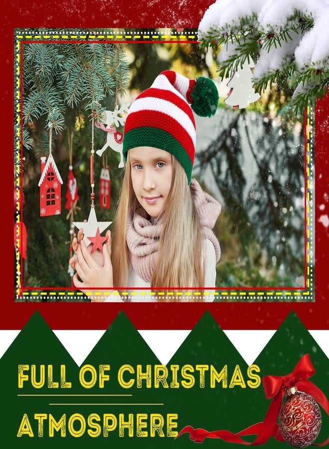 Kigeli 8 Pcs Santa Hats Adult Christmas Winter Knitted Beanie Hats with Pom Pom for Xmas Holiday(Bright Style) - Image 5