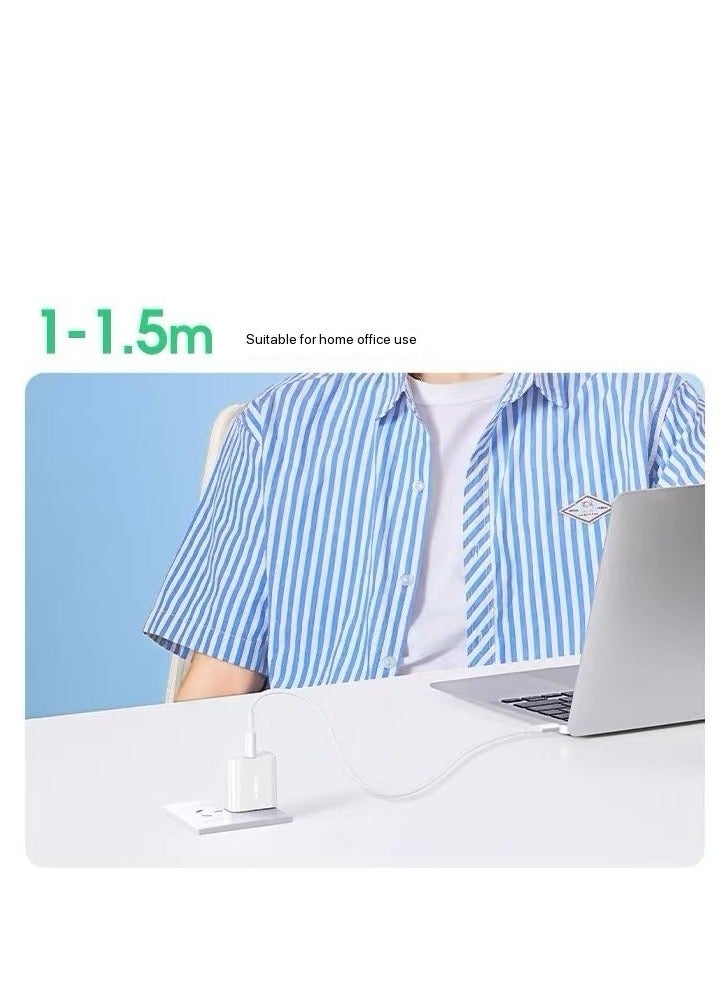 يلينكين كابل بيانات الشحن السريع Y-Link Lightning Twin-Pack  5.0A TurboCharge ×2 مع LED ثلاثي الألوان  التوافق العالمي لـ Apple و Huawei و Xiaomi و OPPO و VIVO و Honor و Samsung  1m كابلات بيضاء ×2 - Image 2