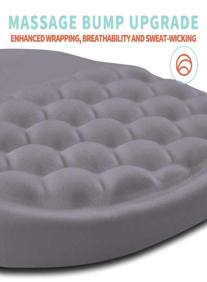 Kuosgm Ergonomic Mouse Pad Wrist Support with Memory Foam Massage Bulge, Carpal Tunnel Pain Relief Mousepad Wrist Rest for Mouse(12x8 inch, Silver Gray Light Purple) - Image 3