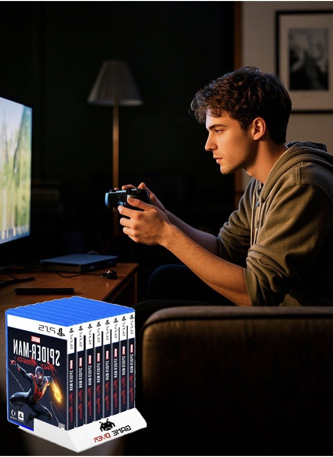 حامل بطاقات الأقراص المضغوطة لحامل الأقراص المضغوطة للألعاب يحمل أقراص PS4/5 XBOX (يحمل 8 أقراص)