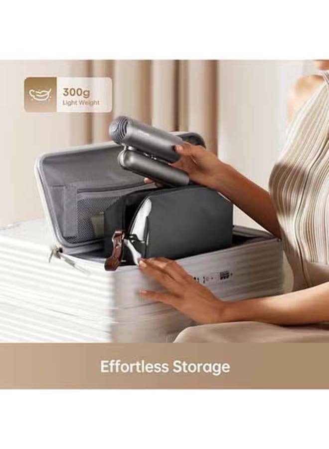 Dreame Pocket High Speed Hair Dryer, 3 Folding Shapes, 300g, 110,000 rpm Motor, 57°C Constant Temperature, 40 Seconds Drying, AHD51-GRAY - Image 2