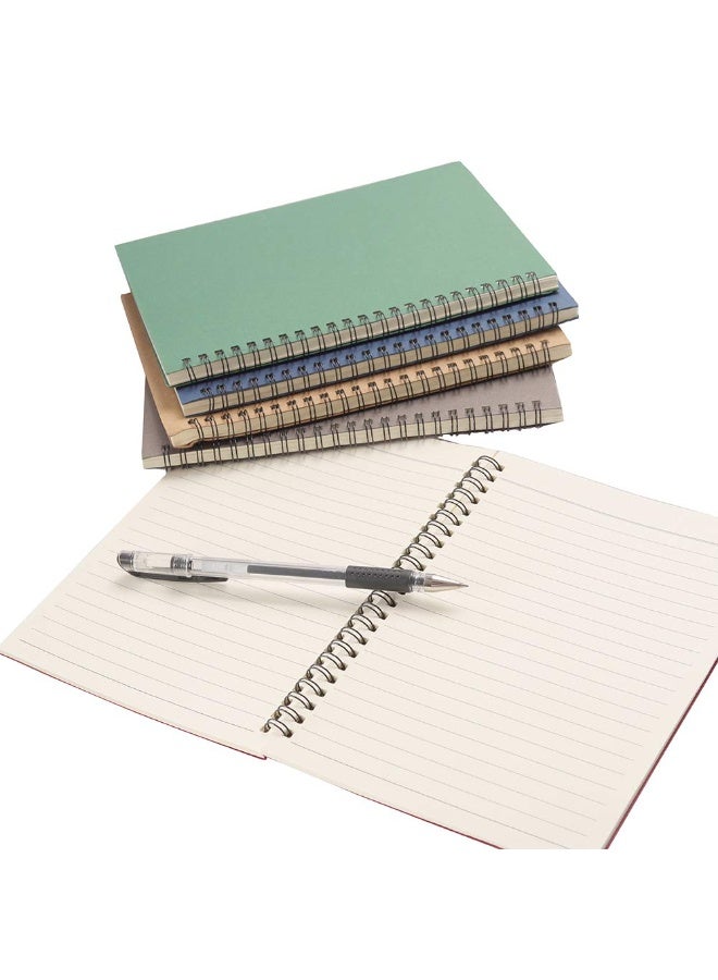 Chielor 5 Pack Spiral Notebooks, 120 Ruled Pages Colorful Memo Notepads, Writing Pads for Office Simple Working Book Diary Notebook, 8.3 x 5.5 Inch - Image 3