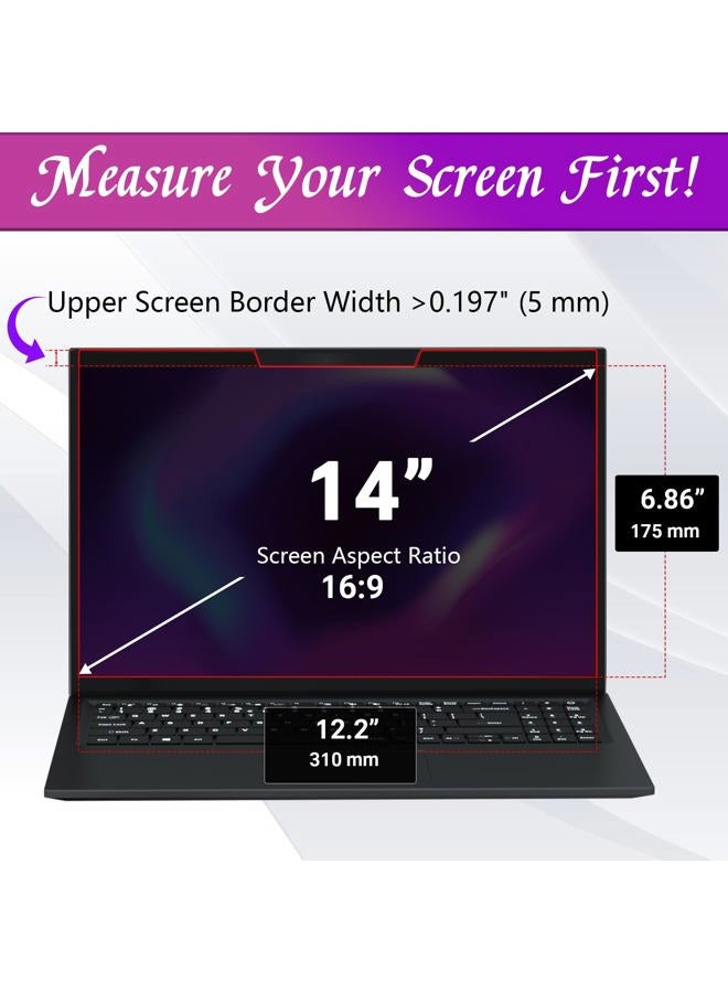 pys Magnetic Privacy Screen Filter for 14 Inch 16:9 Laptop - Computer Monitor Privacy Shield, Anti-Glare Blue Light Filter, Removable Privacy Screen for Lenovo, HP, Dell - Image 4