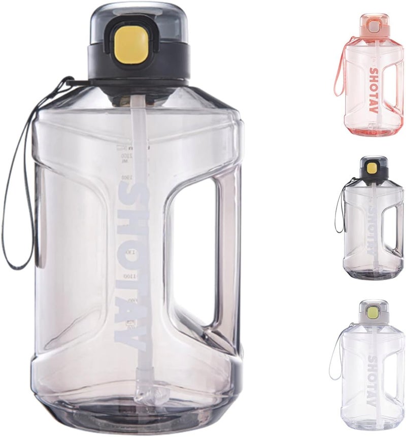 SHOTAY Sports Water Bottles 1L/1.5L/2L With USA Tritan Material 100% BPA Free And Leakproof, Half Gallon Gmy Water bottle for School, Fitness And Outdoor  Sports. - Image 1
