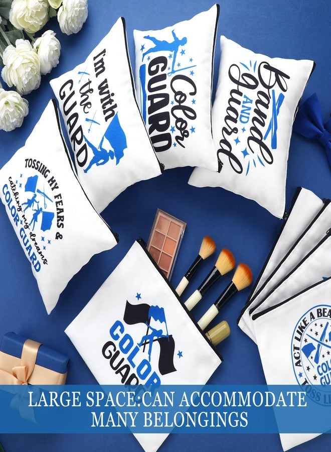 SilTriangle 9 Pcs Color Guard Makeup Cosmetic Bag Peace Love Color Guard Gifts Zipper Cosmetic Bag for Women Christmas Travel Gift Supplies - Image 3