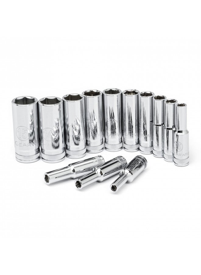 GEARWRENCH 13 Pc. 1/4" Drive 6 Pt. Socket Set, Deep, Metric - 80304 - Image 2