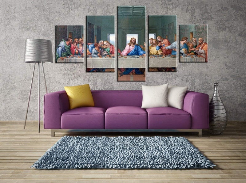 BPA The Last Supper Canvas Wall Art - 5 Piece Set - Image 3