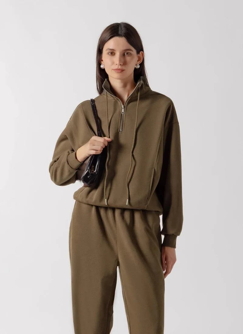 Shapes FUNNEL NECK QUARTER ZIP SET