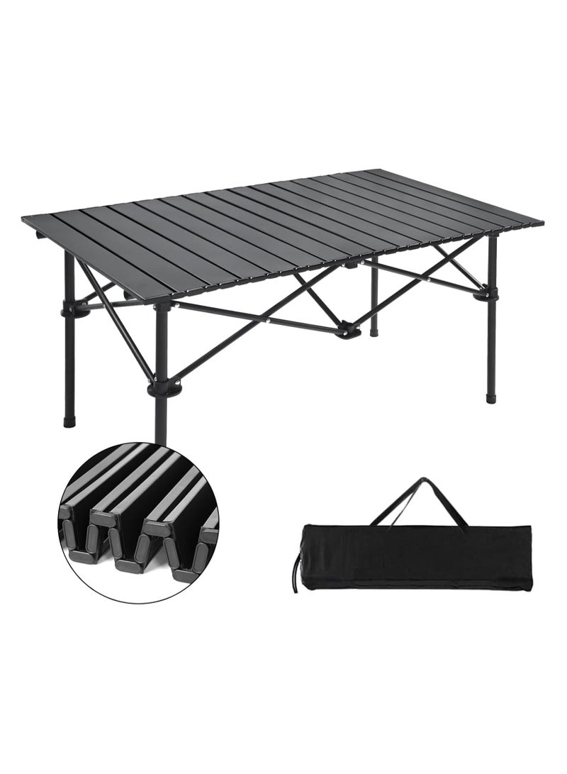 XiuWoo Camping Furniture Set,Portable Outdoor Folding Table and Chairs Set for Leisure Picnic, Multifunctional Foldable Travel Table and 4-Piece Moon Chairs Set Camping Table For Outdoor BBQ,Cooking,Party, Beach - Image 5