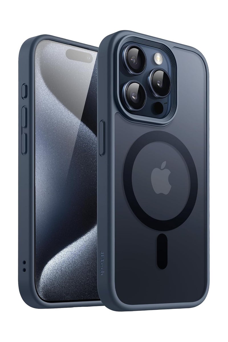 Denx Magnetic Case for iPhone 13 Pro Max (Shockproof & Slim) Matte Hard Back Cover with high-Grade Protection | Dark Blue - Image 1