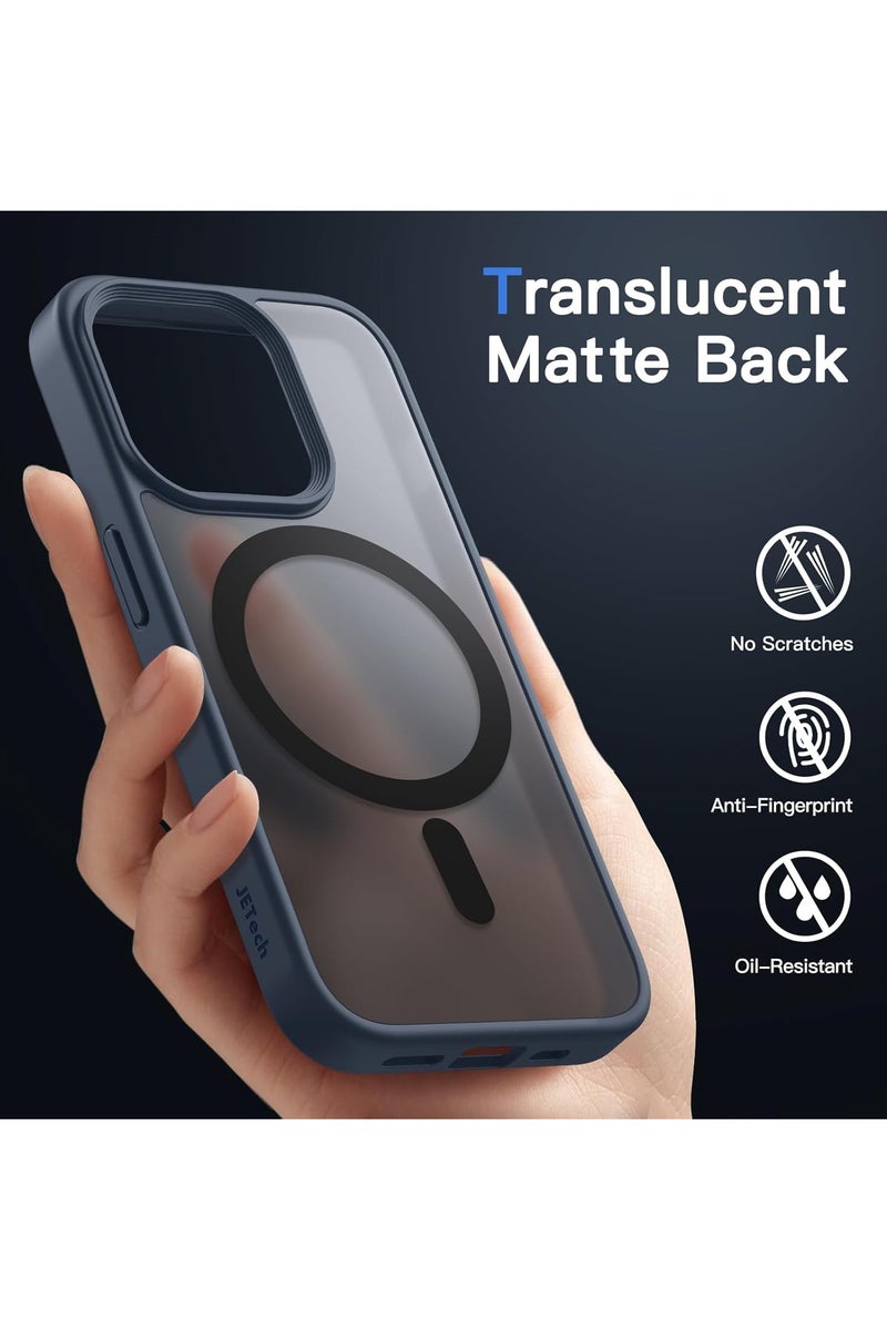Denx Magnetic Case for iPhone 13 Pro Max (Shockproof & Slim) Matte Hard Back Cover with high-Grade Protection | Dark Blue - Image 5