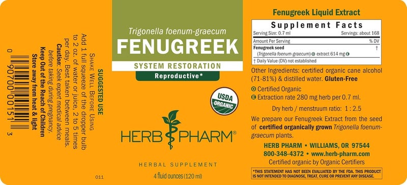 Herb Pharm Organic Fenugreek Extract - 4 Oz Liquid Supplement for Reproductive Health - Image 5
