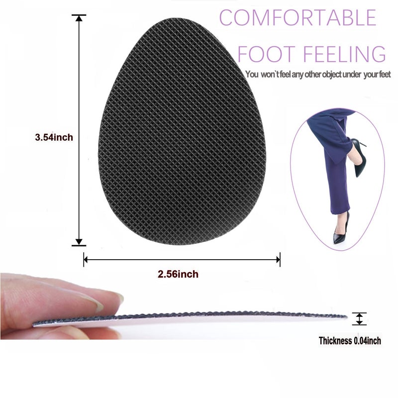 Feeke Non Slip Shoes Pads Self-Adhesive Shoe Grips Rubber Anti-Slip Shoe Grips Sole Stick Protector (Black-5Pairs) - Image 5