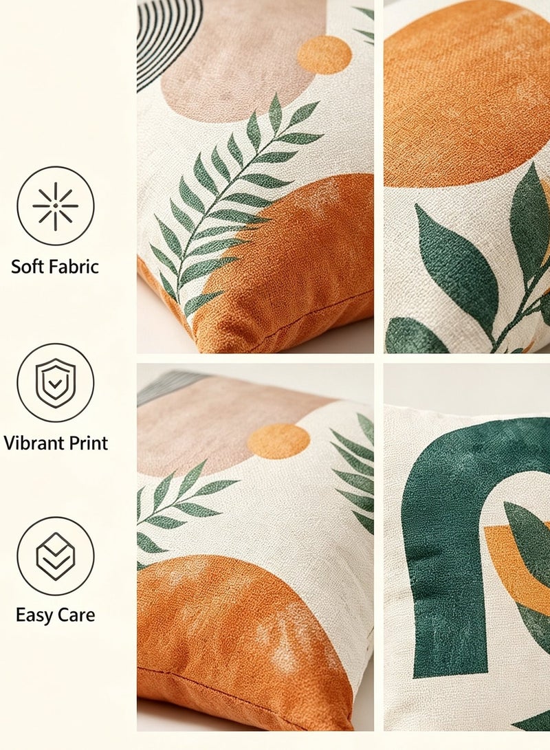 Bukela Pillow Covers for Home Decor Throw Pillowcases Boho Yellow 18" x 18" (Pack of 4) - Image 3