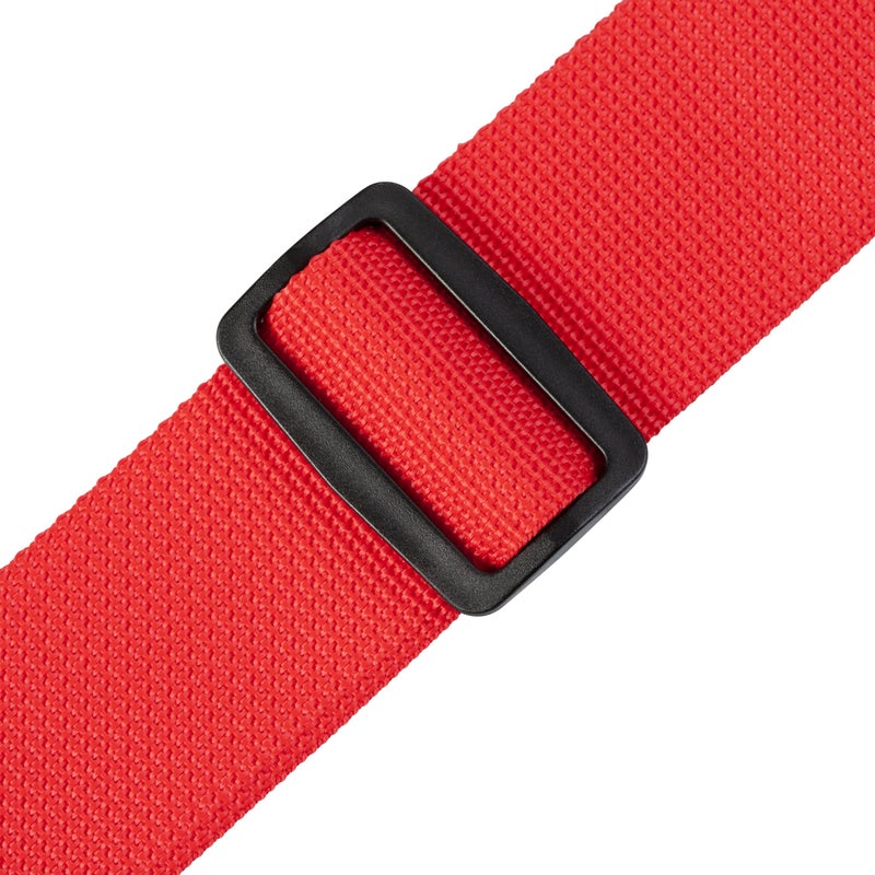 Levy's Leathers 2" Polypropylene Guitar Strap with Genuine Leather Ends and Tri-glide Adjustment. Red (M8POLY-RED) - Image 3