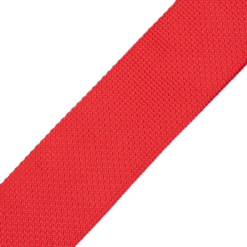 Levy's Leathers 2" Polypropylene Guitar Strap with Genuine Leather Ends and Tri-glide Adjustment. Red (M8POLY-RED) - Image 4