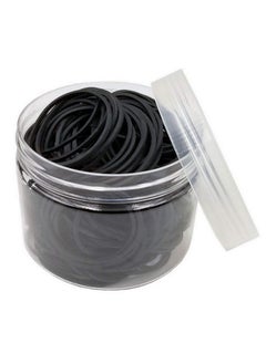 hodooly Black Rubber Bands,200Pcs Elastic Bands Sturdy Rubber Band For School Home And Office Use  - Image 1
