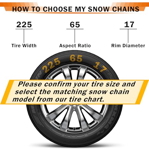 Coco Bird Heavy Duty AutoFixing Snow Chains Tire Chains for Light Truck, SUV & Pickup, Self-Tightening Design for Easy Installation, Titanium Alloy for Superior Durability,Set of 2(HRV-265,Auto-Trac) - Image 5