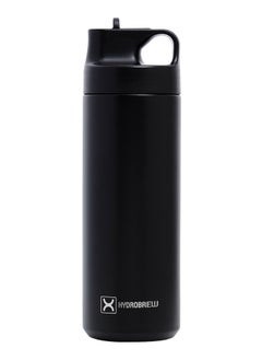 HYDROBREW Double Wall Insulated Sports Water Bottle, Black, 550 ML  - Image 1