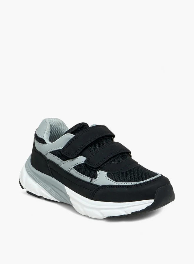 JUNIORS Colourblock Sneakers with Hook and Loop Closure