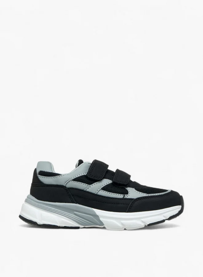 JUNIORS Colourblock Sneakers with Hook and Loop Closure