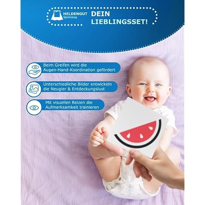 BELOVED 80 X BABY CONTRAST CARDS [4-1 SET OF 0-36 MONTHS WITH 160 X DESIGNS] - CONTRAST TOY FOR THE VISUAL DEVELOPMENT OF NEWBORNS - WITH GREAT GAMES FOR THE WHOLE FAMILY - Image 5