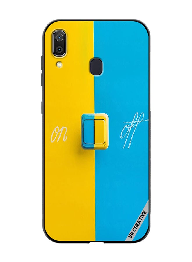 VR CREATIVE Protective Case Cover For Samsung Galaxy A30 On Off Design Multicolour - Image 1