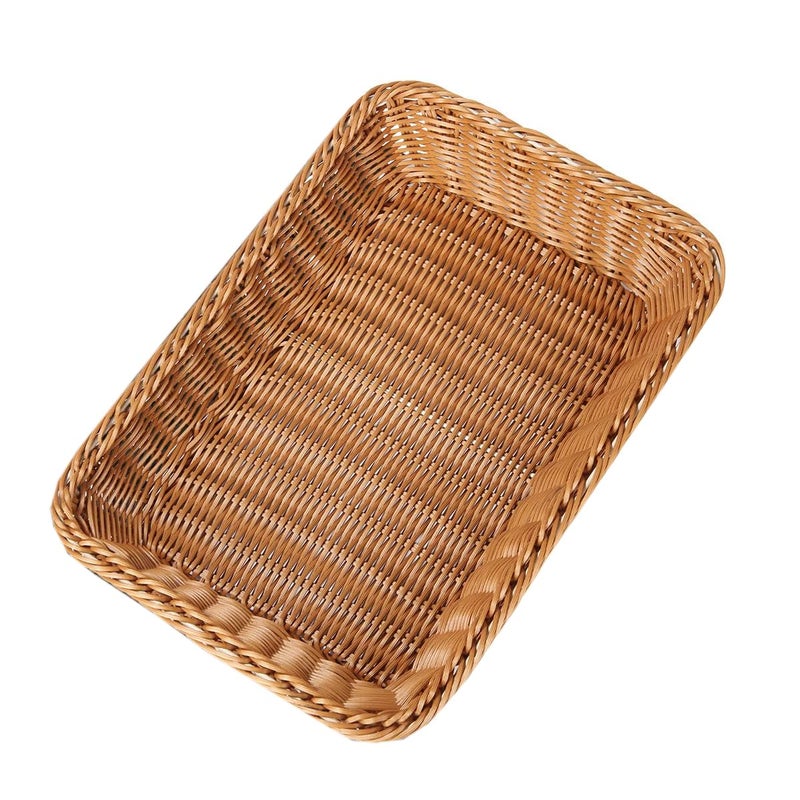 PARVY Shelf Baskets Bread Baskets for Organizing Stackable Picnic Basket Bread Storage Baskets Rectangular Storage Basket for Restaurant Food Serving Home Kitchen 1 PCS - Image 1