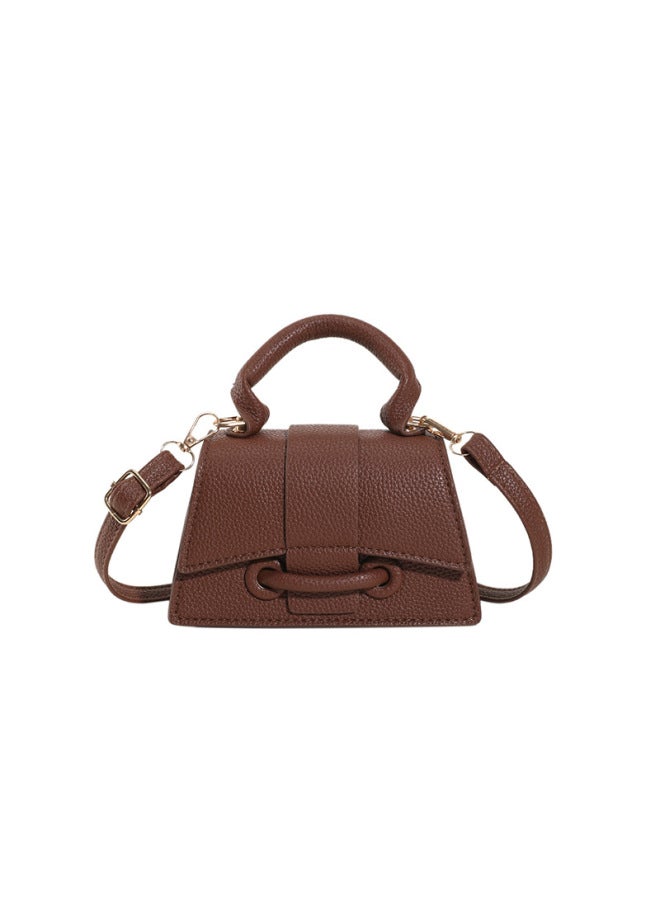 Niche Design Small Bag For Women 2023 Early Autumn Chain Messenger Bag Mini Western Style Shoulder Portable Small Square Bag-Color:Brown - Image 1