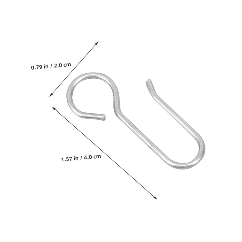 50 Heavy Duty Ceiling Curtain Track Hooks 4x2x0.3 Cm For Easy Installation Versatile Drapery And Shower Curtain Accessories Home Bathroom Use - Image 3