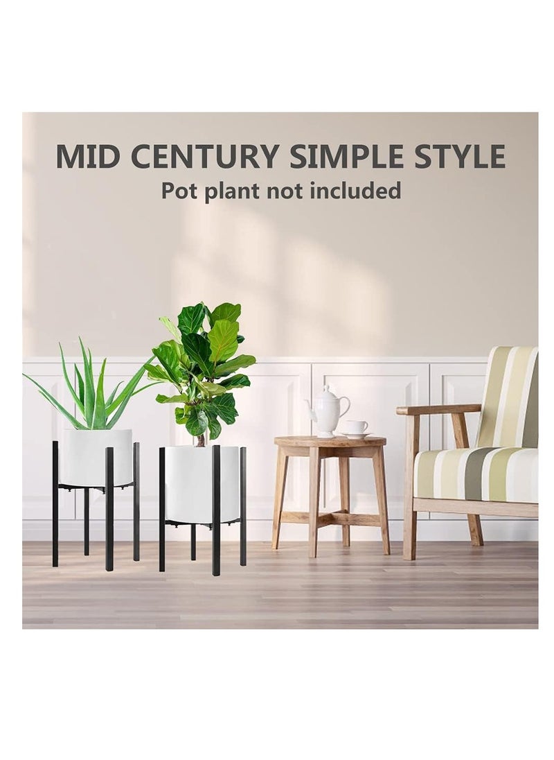 Raxoom Modern Plant Holder, Adjustable Width 23 to 35 cm, Mid Century Metal Plant Stand Indoor Outdoor, Tall Flower Planter Pot Stand for Corner Display(Pot Not Included)  - Image 1