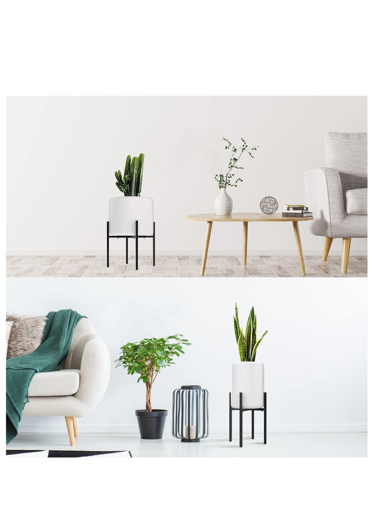 Raxoom Modern Plant Holder, Adjustable Width 23 to 35 cm, Mid Century Metal Plant Stand Indoor Outdoor, Tall Flower Planter Pot Stand for Corner Display(Pot Not Included)  - Image 4