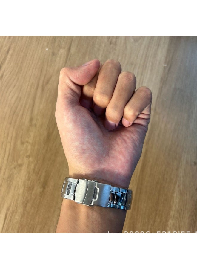 PINTIME ساعة يد معدنية بحزام مضيء بتصميم ي2ك - ساعة عصرية غير رسمية - Image 2