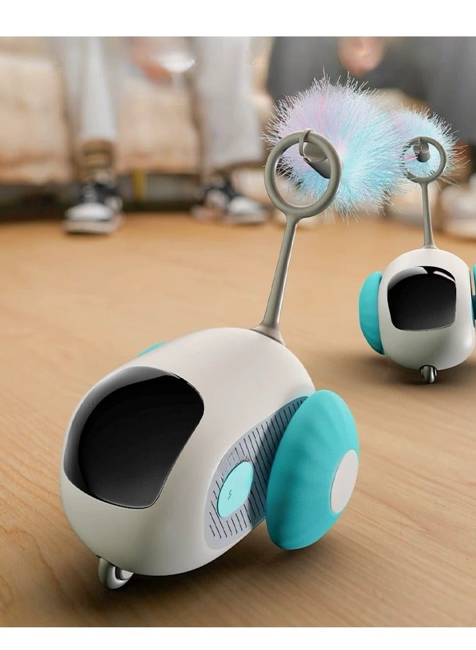 لعبة قطط ذكية تفاعلية | سيارة قطط بالتحكم عن بُعد | تجربة تفاعل جديدة مع الحيوانات الأليفة | أفضل لعبة لتسلية القطط | دوران 360° | تجنب العقبات الذكي - Image 1