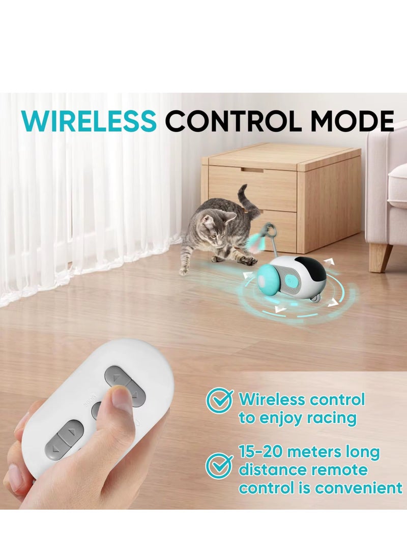 لعبة قطط ذكية تفاعلية | سيارة قطط بالتحكم عن بُعد | تجربة تفاعل جديدة مع الحيوانات الأليفة | أفضل لعبة لتسلية القطط | دوران 360° | تجنب العقبات الذكي - Image 4