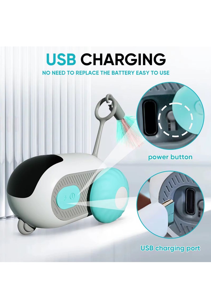 لعبة قطط ذكية تفاعلية | سيارة قطط بالتحكم عن بُعد | تجربة تفاعل جديدة مع الحيوانات الأليفة | أفضل لعبة لتسلية القطط | دوران 360° | تجنب العقبات الذكي - Image 5