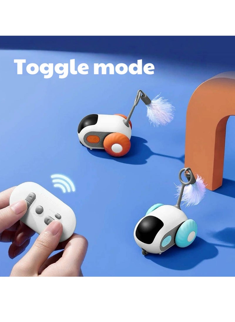 Smart Interactive Cat Toy | Remote Control Cat Car | New Pet-Owner Interaction Experience | Ultimate Cat Teasing Toy | 360° Rotation | Intelligent Obstacle Avoidance
