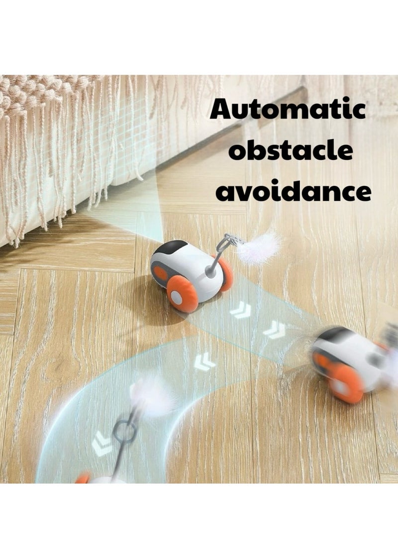 Smart Interactive Cat Toy | Remote Control Cat Car | New Pet-Owner Interaction Experience | Ultimate Cat Teasing Toy | 360° Rotation | Intelligent Obstacle Avoidance