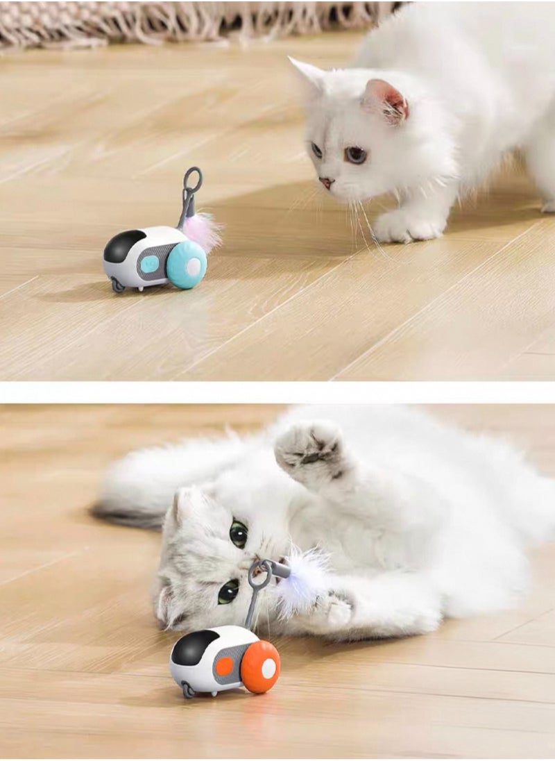 Smart Interactive Cat Toy | Remote Control Cat Car | New Pet-Owner Interaction Experience | Ultimate Cat Teasing Toy | 360° Rotation | Intelligent Obstacle Avoidance