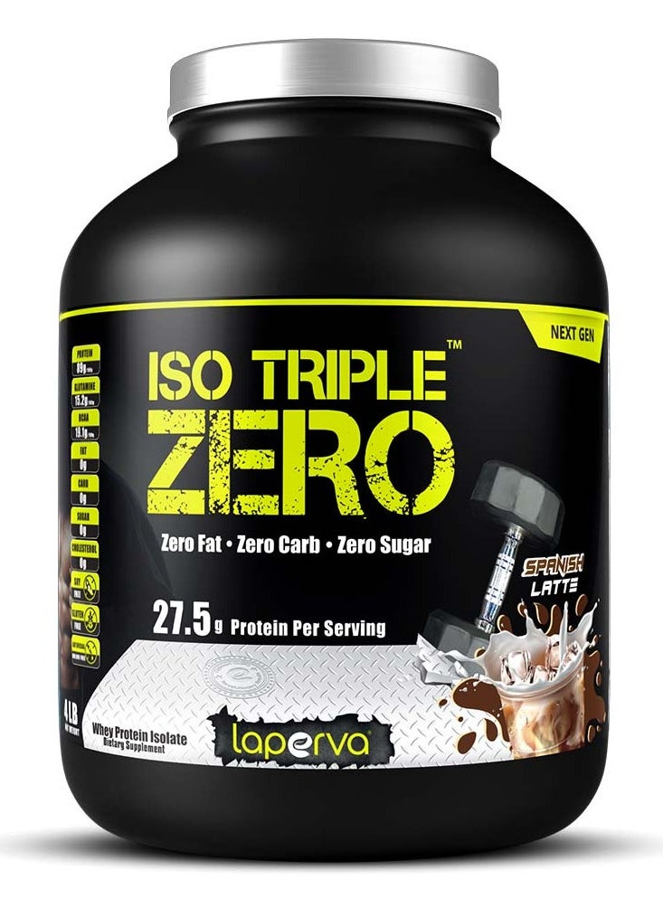 Laperva Iso Triple Zero Next Generation, Supports Muscle Growth and Recovery, Rapidly Absorbed, 0 sugar & 0 carb & 0 fat, Spanish Latte Flavor, 4 Lbs  - Image 1