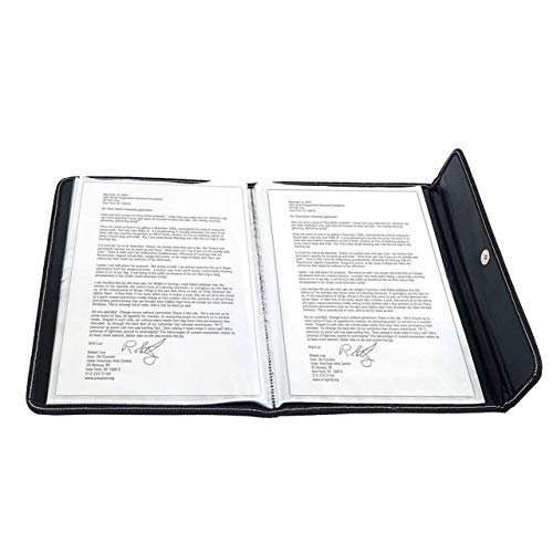 NSSP Leather Document File Folder Executive Folder for Certificate A4 Size Document Organizer Sleeve File for Office, Home, Banks, Professionals (Black, 10 Slevee (Pack 2)) - Image 3
