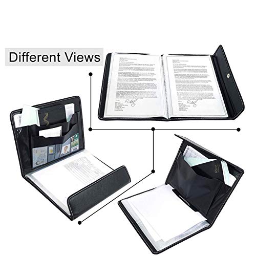 NSSP Leather Document File Folder Executive Folder for Certificate A4 Size Document Organizer Sleeve File for Office, Home, Banks, Professionals (Black, 10 Slevee (Pack 2)) - Image 4